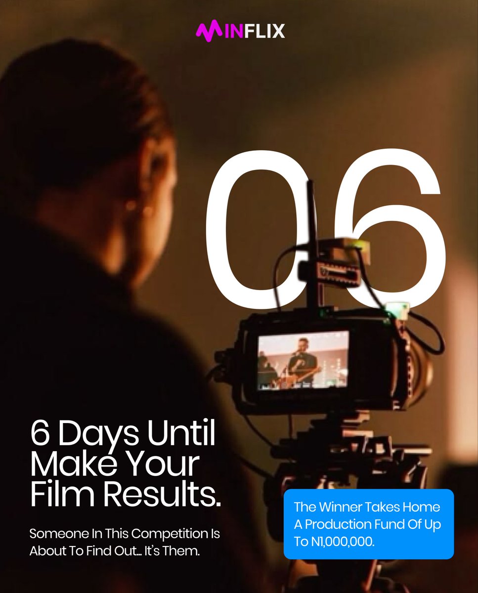 WatchMinflix's tweet photo. Six days until results.

Audience ratings count for 10 percent of each film’s final score. Watching and rating could be the difference between a filmmaker winning or not.

Go to Minflix, watch the films, and leave your rating. You are part of how this ends.

#MakeYourFilm #films https://t.co/jDbBTsjF3j
