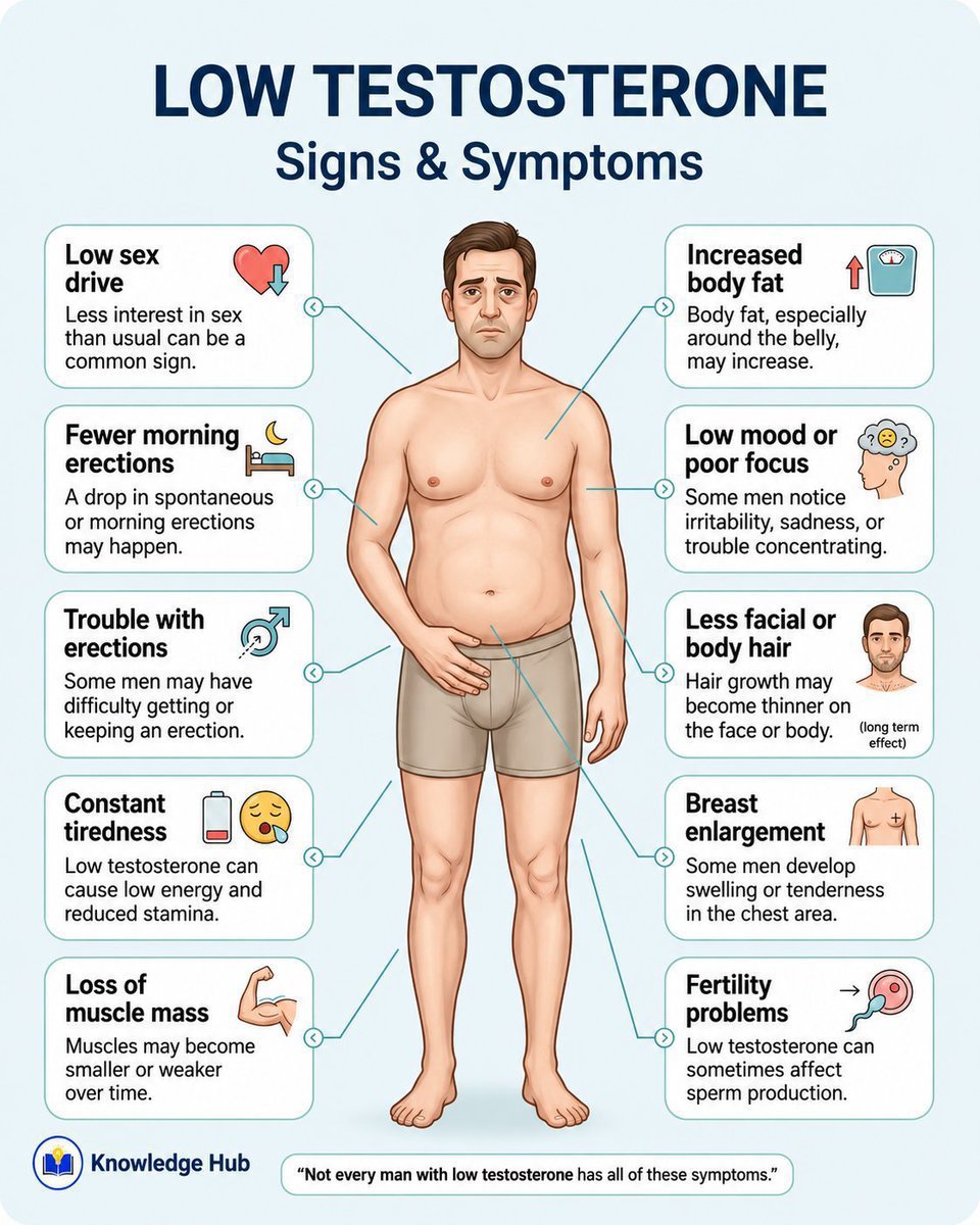 TachAurora's tweet photo. Low Testosterone Sign and Symptoms... https://t.co/Kr5OuwBTjo