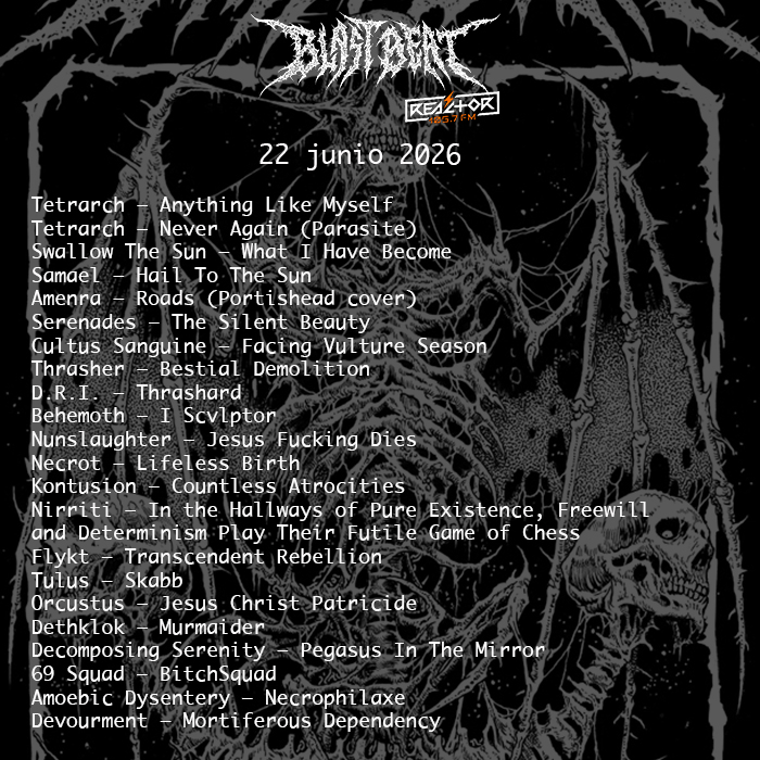 BBeat105's tweet photo. @BBeat105 #354
@Tetrarch, @STSOfficial_1, @SAMAELOfficial, @amenra_official, #Serenades, CultusSanguine, Thrasher, DRI, @BehemothBand, Nunslaughter, @necrot_official
@ZepedaBros @lacafeinacdmx, @chamucoprods, @circovolador, @gexro8008
#StayBlast
#BlastBeat105 https://t.co/3alQ1kVDXE