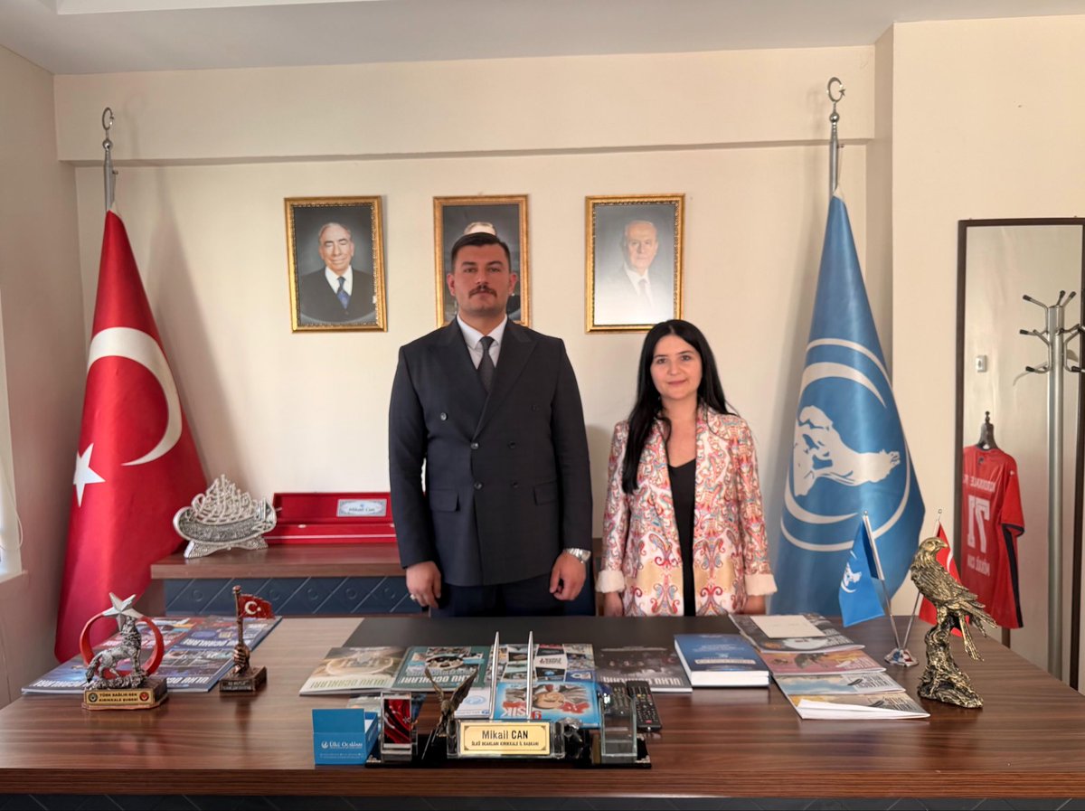 kkaleocak71's tweet photo. Kırıkkale Milliyetçi Hareket Partisi Merkez İlçe Başkanı Sayın Melike Boran İsmailoğulları ve değerli yönetimi, Kırıkkale Ülkü Ocakları İl Başkanımız Sayın Mikail Can’a hayırlı olsun ziyaretinde bulundular. Nazik ziyaretleri ve samimi temennileri için kendilerine teşekkür ediyor, çalışmalarında başarılar diliyoruz.
@ayyildirim1 
@MikailCANTR