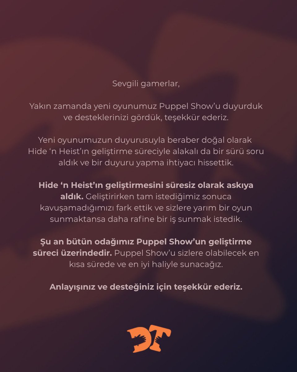 dointogether's tweet photo. Hide 'n Heist Hakkında Son Durum https://t.co/qb6YAFFoh0