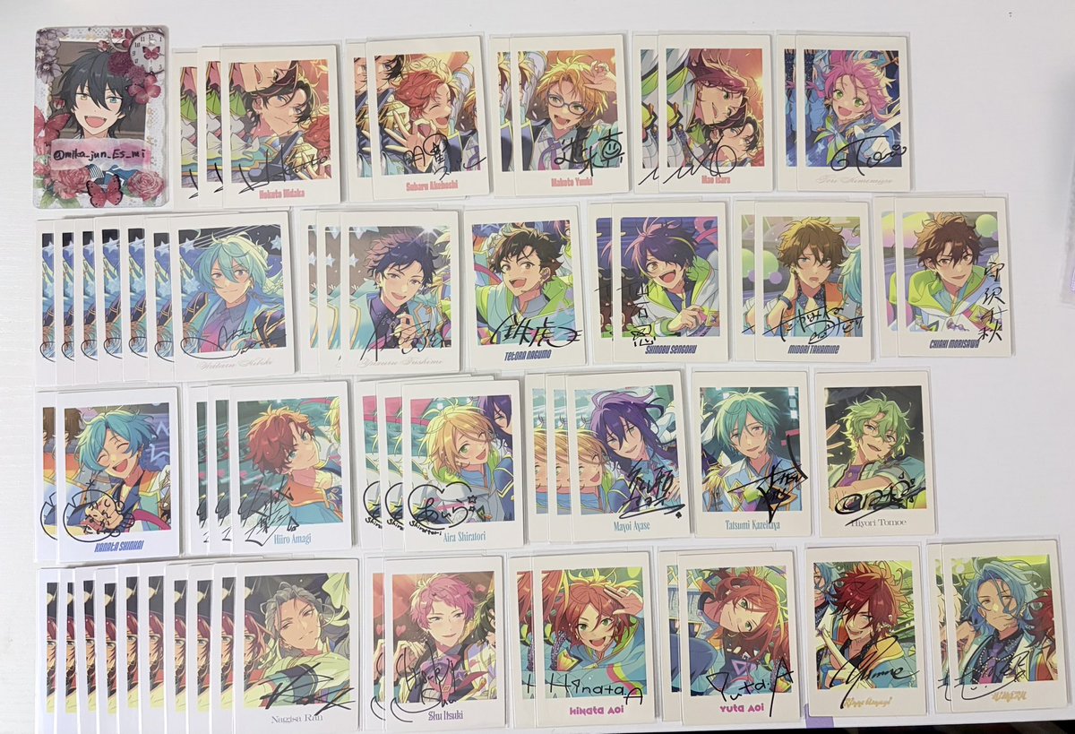 mika_jun_ES_mi's tweet photo. 【交換.譲渡】あんスタ ぱしゃっつ 10周年 特典

譲▶︎画像
求▶︎同異種みか.ジュン 又は
       周年125円.特典100円/枚 ＋送料

特典は求めておりません
周年はジュン優先で求めております
譲渡の場合はお支払い方法ご提示ください

郵送又は6/28ビッグサイト手渡し

検索からもお声掛けください💫 https://t.co/o2p5FdlswA