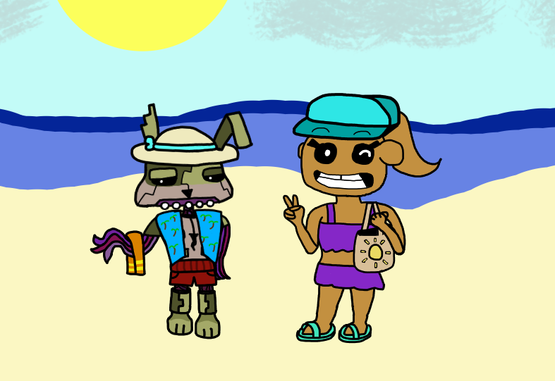 sparksterrrr's tweet photo. not exactly joining the event, but just wanted to chip in for the funsies, cuz summer outfits are so fun to draw

#fricksummer2026 #fivenightsatfriedrichs https://t.co/LGiM7ORxaY