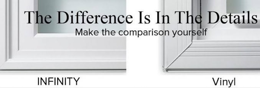 dialglassmail's tweet photo. Vinyl  windows can arrive with messy welded corners, and bulky profiles that  reduce your view. Infinity from Marvin windows arrive with clean  mechanically-bonded corners, traditional details, and narrow profiles to  maximize your view. https://t.co/v5vAkDQrdY