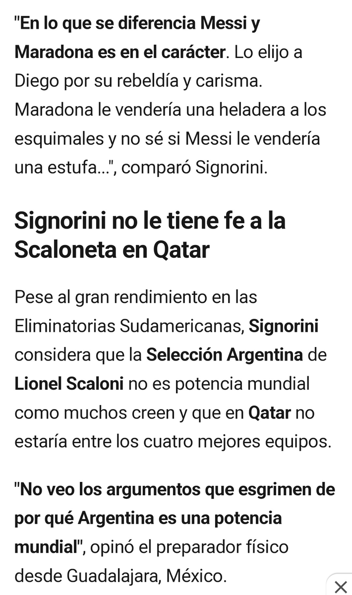 agustinstella's tweet photo. Otras frases célebres de Signorini:

En 2020: "Fassi es el mejor dirigente del fútbol argentino" 

En 2022, "Messi no le vende una estufa a los esquimales" y "No veo los argumentos de Argentina potencia". 

En 2026: "A Messi lo van a olvidar en un segundo" https://t.co/ANM4WotlDj