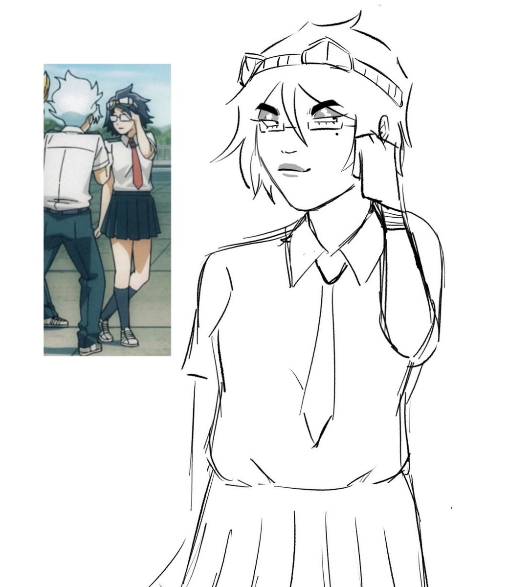WimpWompz's tweet photo. quick redraw sketch of that one stupid ass nemuri frame https://t.co/NBhSwfrkvQ