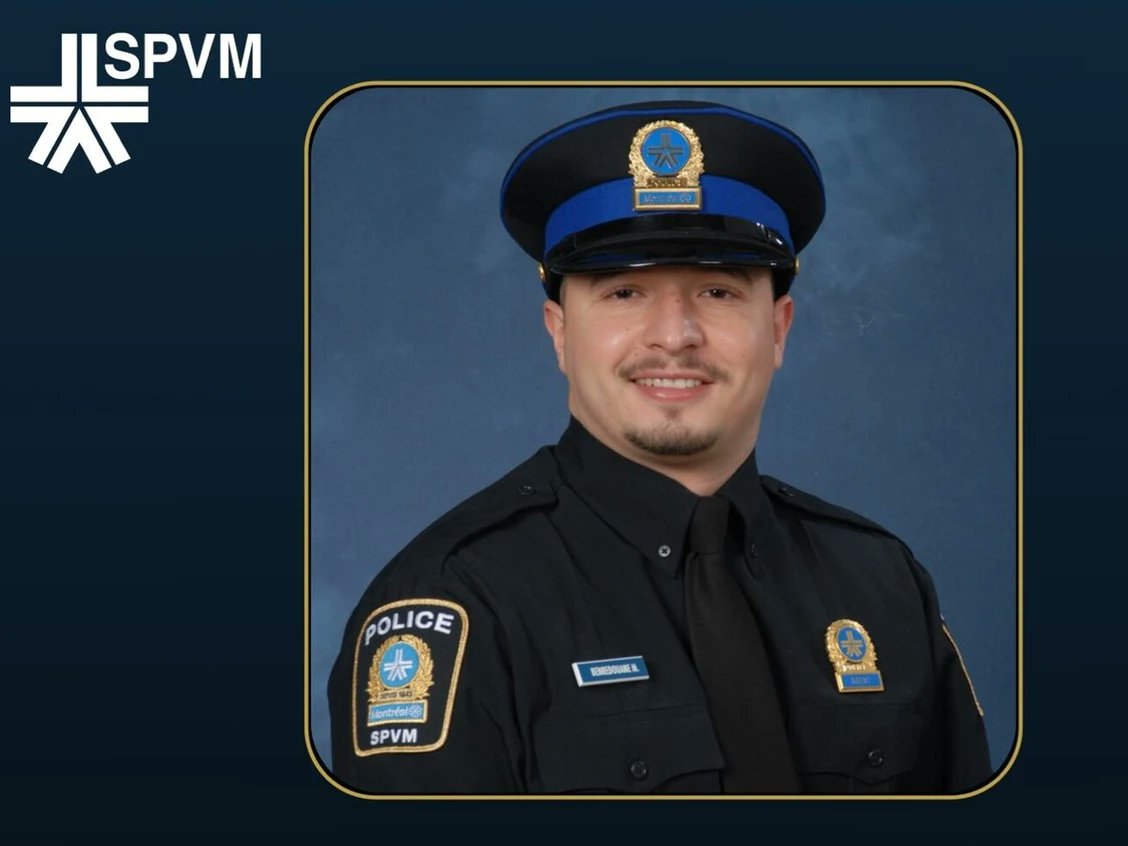 nationalpost's tweet photo. Over $300K raised for officer shot dead in Montreal. He was a father with a second child on the way.

'Behind the uniform was an exceptional man: a dedicated police officer, a loyal friend, a loving partner, and an extraordinary father,' a GoFundMe page said of the 34-year-old, who was killed in the line of duty on June 22 https://t.co/uYtyEpGsT4
