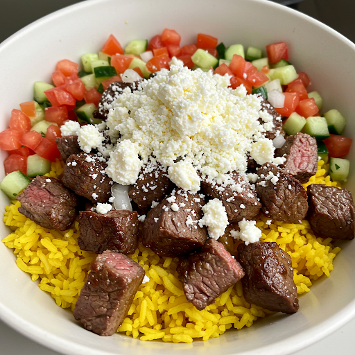 MezzaGrill's tweet photo. Steak Bowl is one of the most talked-about favorites at Mezza Grill, and it's easy to see why. Guests keep coming back for Steak Bowl again and again—it's simply a standout 🥩😋 #MezzaGrill #SteakBowl #PopularPick https://t.co/9TyzbEhT5m