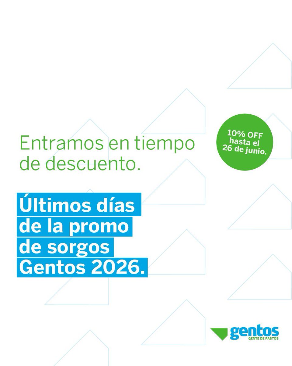 GentosUy's tweet photo. La promo está llegando a su fin.

Todavía estás a tiempo de acceder al 10% de descuento en híbridos seleccionados:
✔ G2.125
✔ Gentos 130 AA
✔ GL 4370
✔ GL 3380 IG

📲 Contactanos por WhatsApp y recibí asesoramiento de nuestro equipo comercial. https://t.co/iOO8ExjkpU