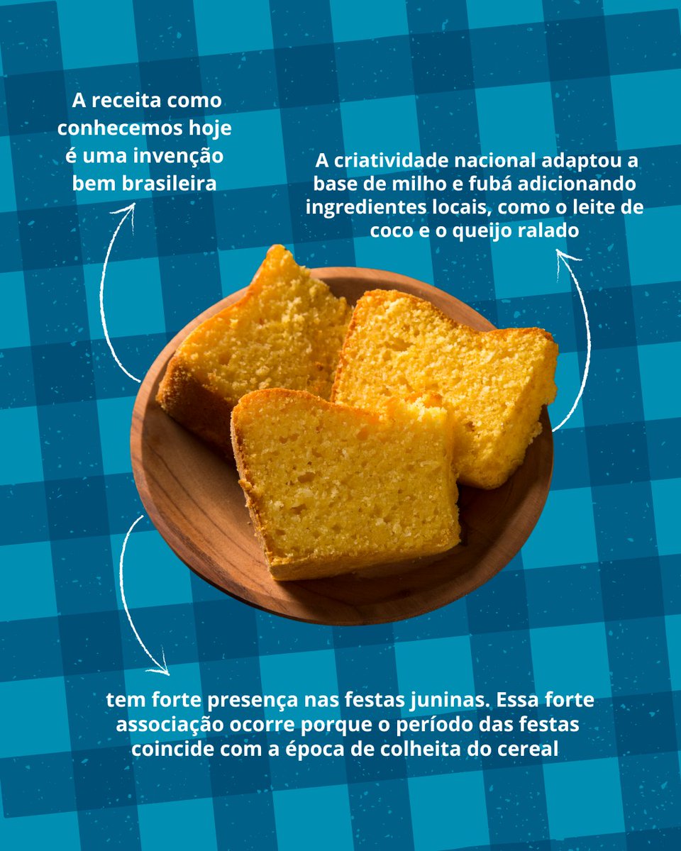 WFPBrasil's tweet photo. Hoje (24) é o Dia Nacional do Milho! E nada melhor do que celebrar com um clássico das festas juninas.

🌽A receita como conhecemos hoje é uma invenção nacional: a criatividade adaptou a base de milho e fubá, acrescentando ingredientes locais como leite de coco e queijo ralado https://t.co/lC3lVixSdn