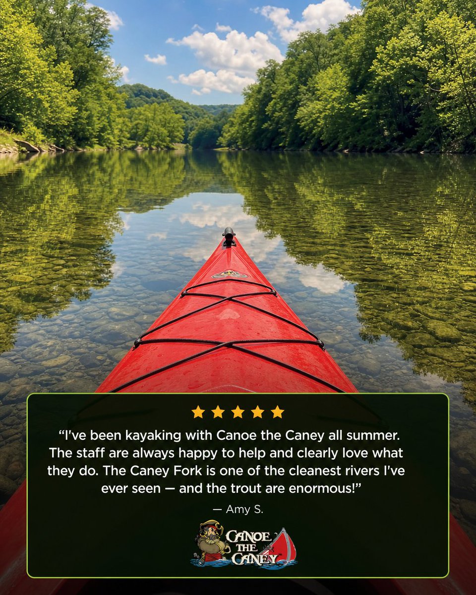 CanoeTheCaney's tweet photo. Amy S. says the trout are enormous.

The trout declined to comment. 🐟

#CanoeTheCaney
#CaneyForkRiver
#TennesseeOutdoors
#KayakTennessee https://t.co/R6o5ImX79X