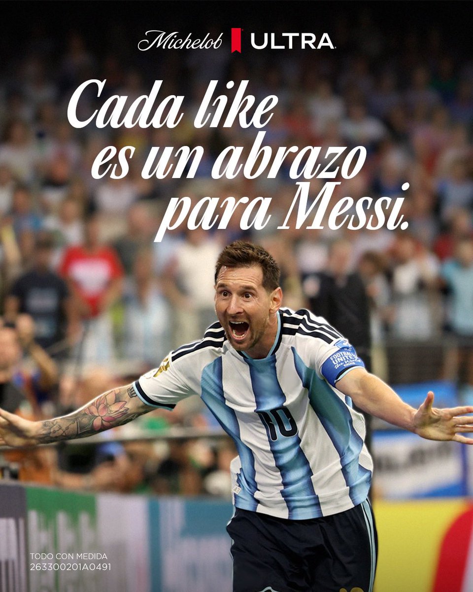 MichelobUltraMx's tweet photo. 🇦🇷 El 10 que no solo hizo historia: la cambió para siempre. Gracias Leo Messi por representar la grandeza, la magia y el fútbol en su forma más Superior. https://t.co/RyRzunmrfh