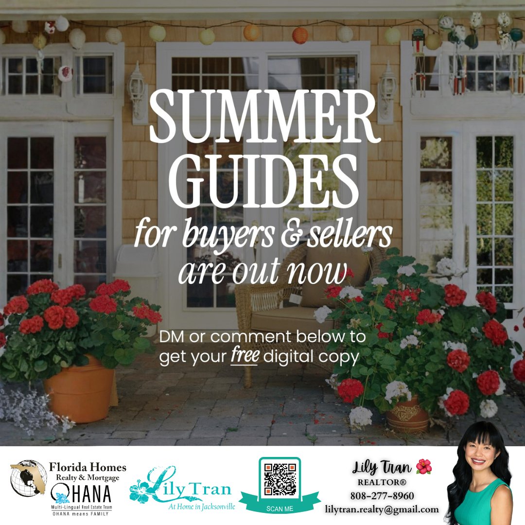 LilyTranRealtor's tweet photo. 👍 My new Summer Buyer &amp; Seller Guides have the answers.

Inside, you'll find out what higher inventory means for you, what’s going on with affordability right now, what strategies for buying or selling are actually working this season, and more. https://t.co/naahUYfqAQ