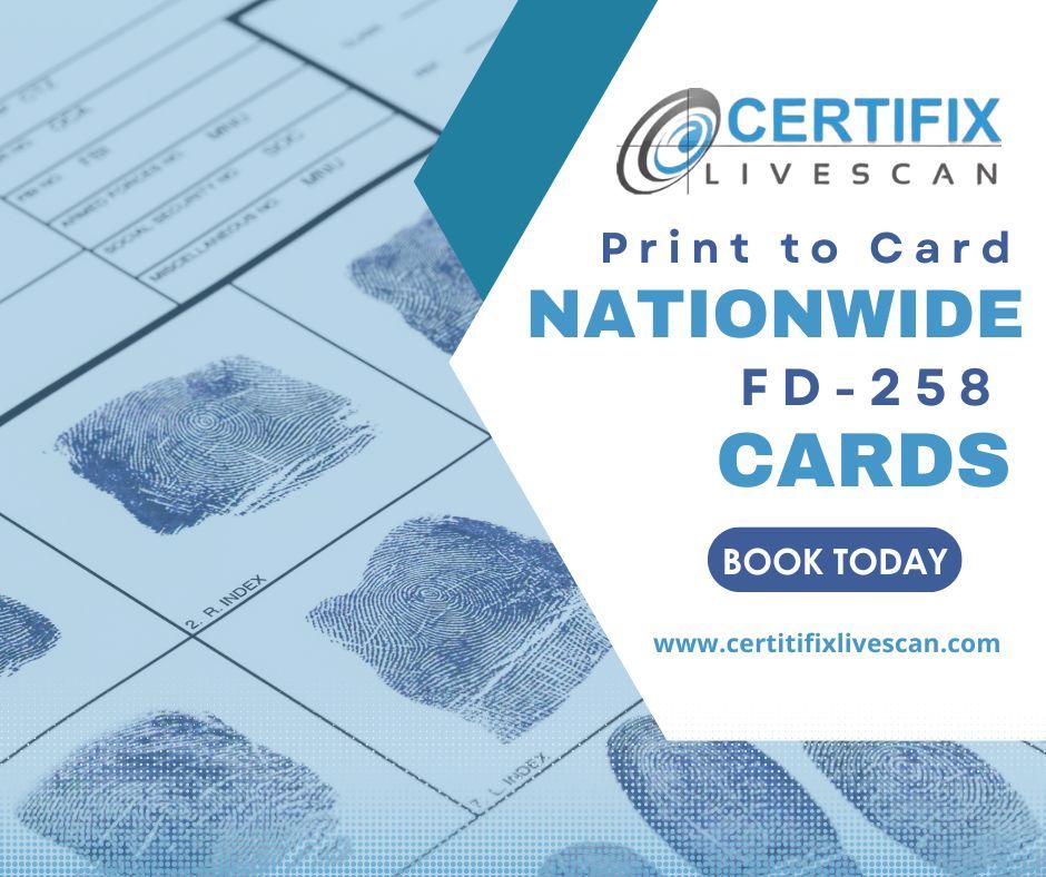 Certifix's tweet photo. Need to get your fingerprints done for the DOJ? Let us do the work for you with our National FD258 Fingerprinting Card Services. 

Learn more and schedule your appointment: https://t.co/RdpYJ9duxA 

#certifixilivescan #FD258 #fingerprinting https://t.co/pwKTh01xSV