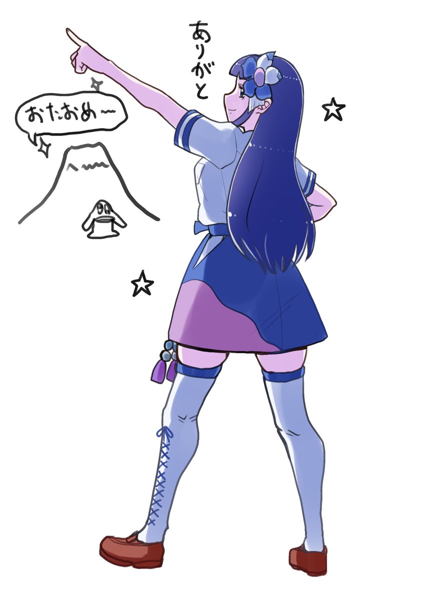 kurobe_tom_z's tweet photo. 葵ちゃん例のポーズこういうこと？
 #葵の絵 https://t.co/LEAvfjYqRw