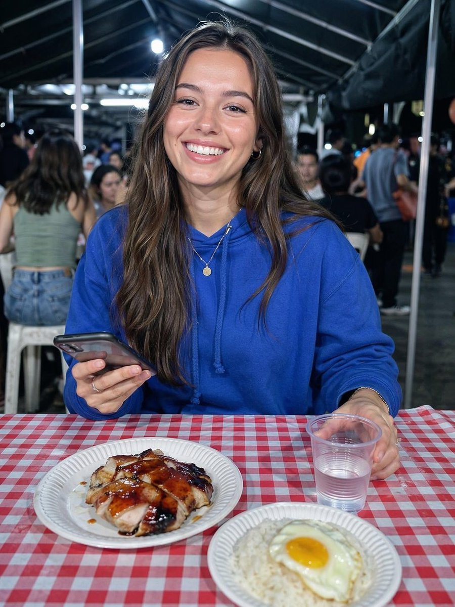 Night Market Dinner Portrait