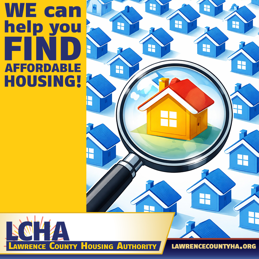 LCHAuthority's tweet photo. Helping you find affordable housing! 🗝  Visit https://t.co/cJZUMO0OkB #AffordableHousing #LawrenceCounty #LCHA https://t.co/lEHRUJ2z7L