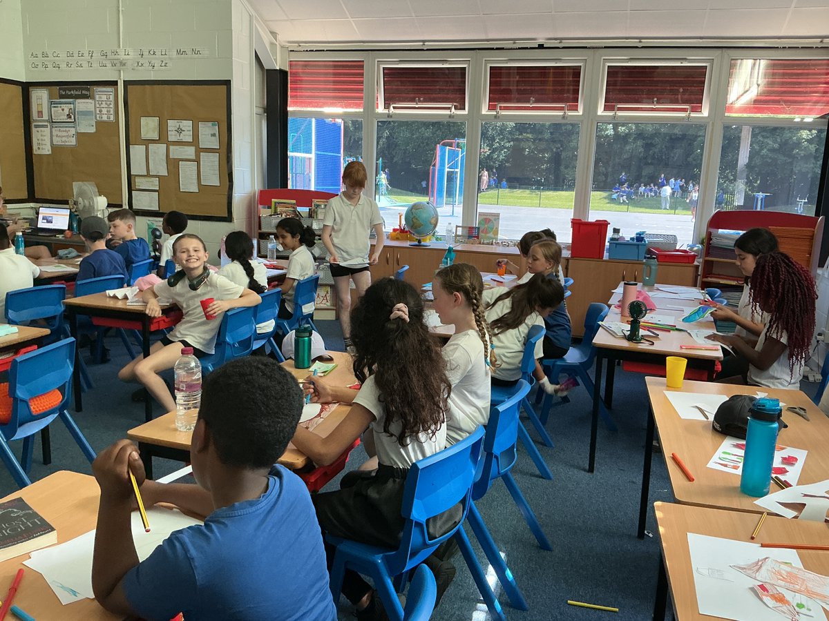 Parkfield's tweet photo. #Y4 enjoyed working alongside their friends from Brimrod Primary today as part of the Rochdale Linking Schools Project, doing a variety of activities about 'community cohesion' and creating a map of a 'together town'. 🏫 https://t.co/C89BWOlhPf