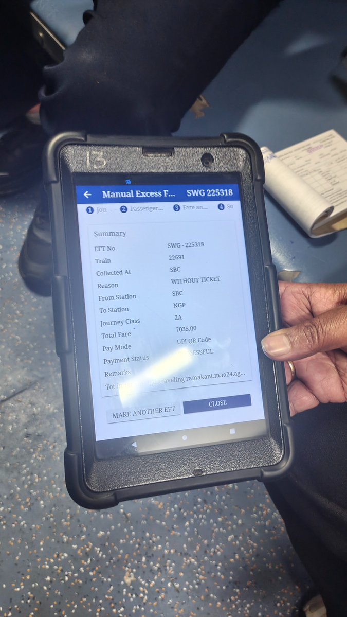 ramakantfbx's tweet photo. Dear @RailMinIndia @IRCTCofficial,

Need clarification on two points regarding PNR 4139002538, Train 22691 Rajdhani Exp, DOJ: 23-Jun-2026 (Bengaluru–Nagpur).

1) During ticket checking, the TTE asked me to accompany him to the pantry coach, where there were no other passengers, and explained that I had to pay an additional ₹7,035, which I did not understand. When I started recording the interaction for my personal safety and future reference, I was told that I could not record videos. Is a passenger not allowed to record interactions with railway staff in such circumstances? If recording is permitted, kindly clarify this to staff.

2 ) My original fare was ₹3,589.05. While booking, I mistakenly entered my age as 1 year instead of 24 years. This was a genuine error, and even if I had entered 24 years, the fare would have remained exactly the same, as I did not avail any concession or discounted fare. I also carried valid government ID proofs matching my name and identity. Despite this, I was charged an additional ₹7,035 as "WITHOUT TICKET", taking my total travel cost to ₹10,624.05. Is this charge in accordance with Railway rules?

I have the ticket, EFT details, payment proof, photos and recordings, and can share them if required. @RailwaySeva @AshwiniVaishnaw @SWRLY @drmsbc