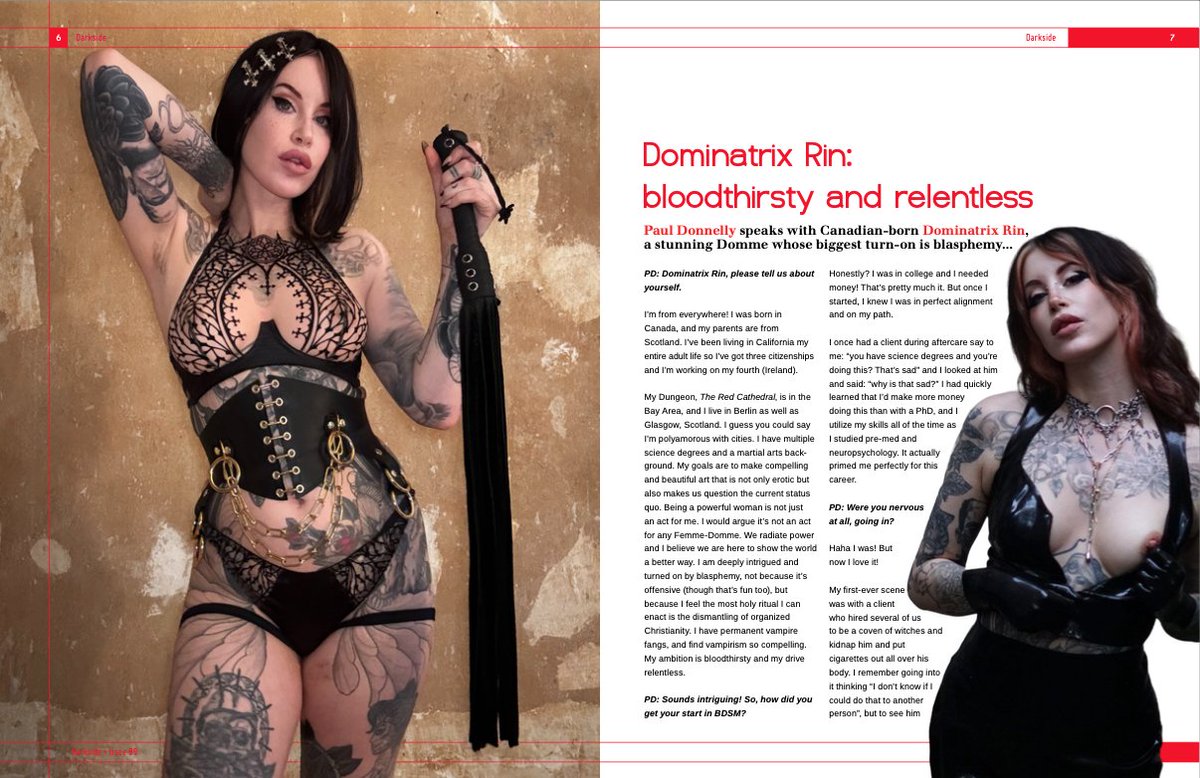darksidemag's tweet photo. Our latest issue is OUT NOW! Featuring @sfDomme @MistressVixen @MissdoubleI @rubber_bunch @_JewelzzWhite_ @Red_Ammunition_ @MissTamsinRiley @MadamCarmen3 @WarsawPrison @theladystrides @DirkHooper @BDSM_COUPLE and more! https://t.co/oSOYY51AA4 https://t.co/O5CCK0hECk
