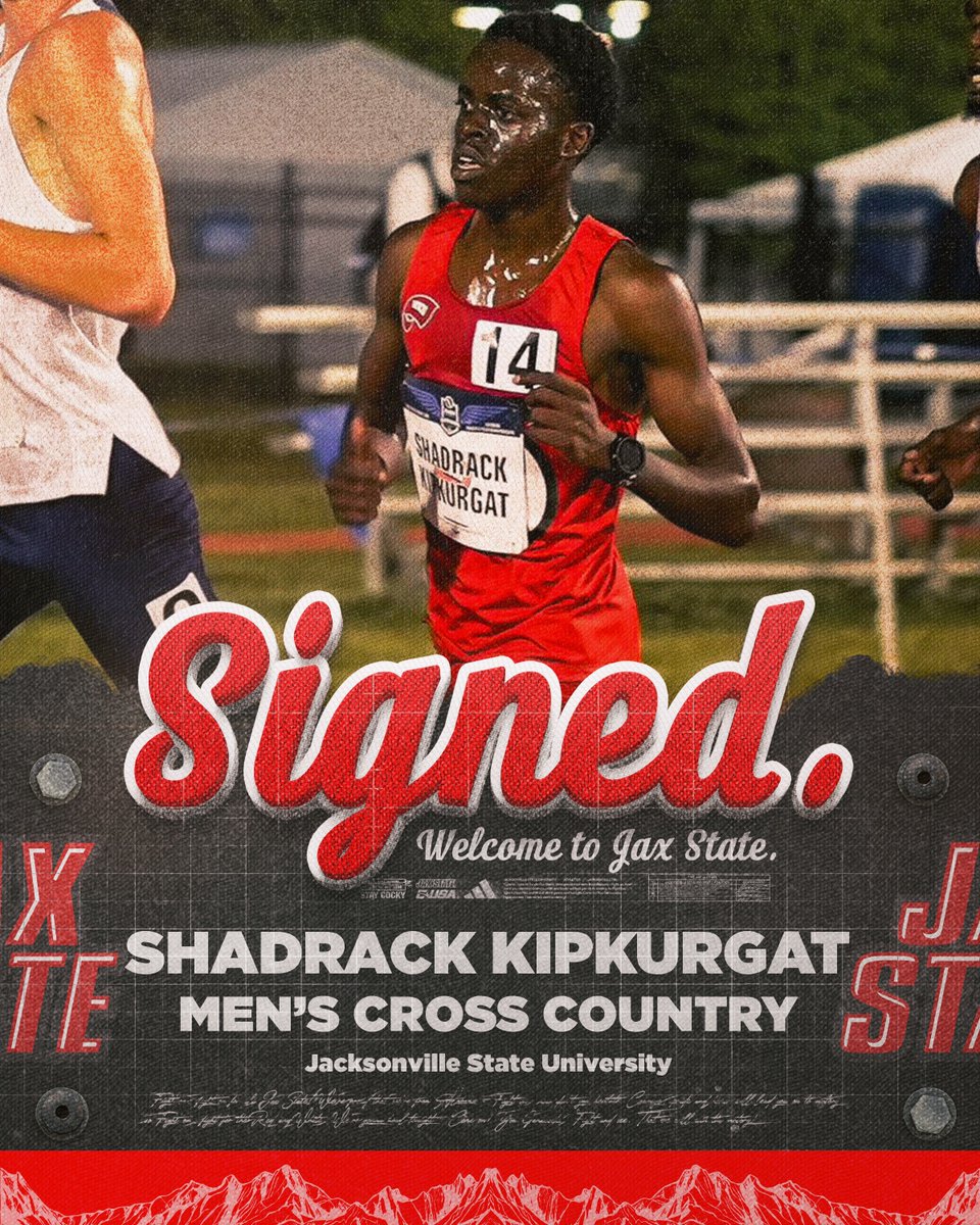 JaxStateXCTF's tweet photo. Welcome to Jacksonville, Shadrack‼️

👤Shadrack Kipkurgat
🏃Men’s Cross Country
📍Kapsabet, Kenya

#StayCocky🐔| #FearTheBeak👌| #Tracksonville🏡 https://t.co/AWugDkMQjB