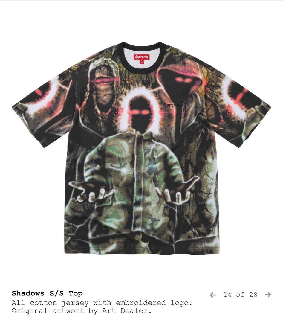 本田圭佑着 Supreme 26SS Week11 発売 Shadows S/S Top了解