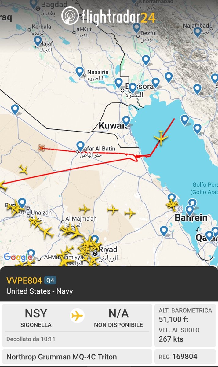 betc0in's tweet photo. @Megatron_ron There are even now every day US drones and airplanes flying from Sigonella (US military base in the south of the US colony called Italy) to the Middle-East, firstly bombarding Gaza and then bombarding Iran, publicly traced even on Flightradar. https://t.co/dIaxd77v6n