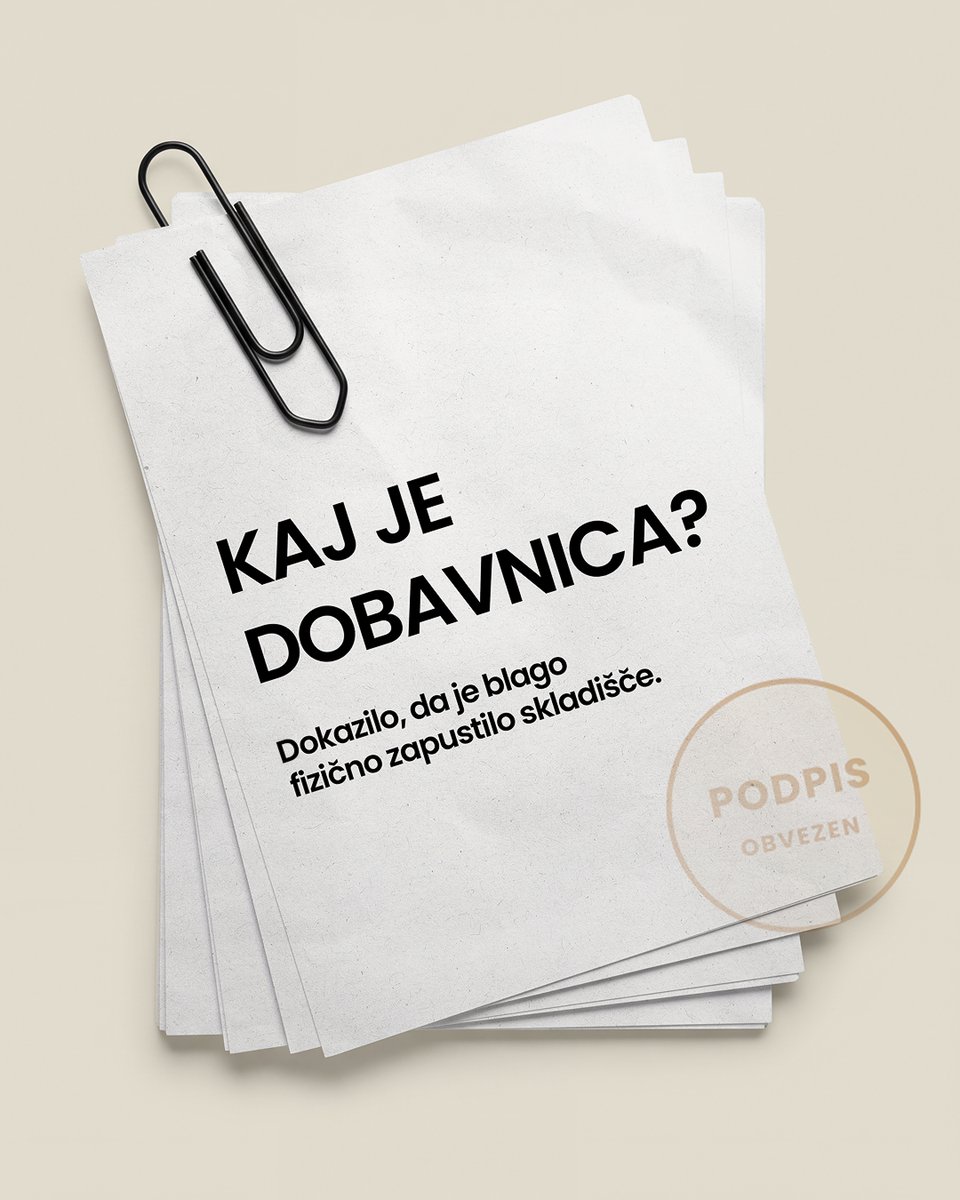 evalley_si's tweet photo. Dobavnica ✍️

Dokaz, da je blago zapustilo skladišče. 

Brez podpisa ni dokaza o poslu, kar prinaša tveganja pri izterjavi in davčnem nadzoru. 

Ključna je za izstavitev računov, razknjižbo zalog in pravno varnost. 

#evalley #računovodstvo https://t.co/Er16jXYT4K