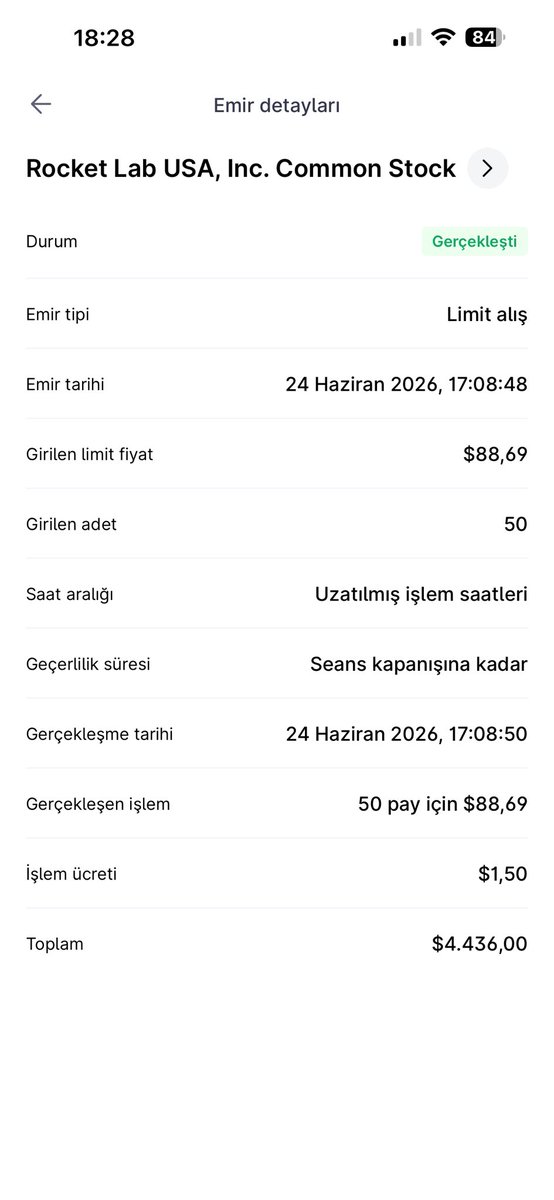DorukTorino's tweet photo. Fazla mal göz çıkarmaz. 50 adet daha ekleyelim.🚀  $RKLB https://t.co/iakTiRYXDo