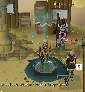 illogicalscape's tweet photo. Just had this following me around Olm, cool glitch and was rewarded with a pair of d claws :) https://t.co/f5nqHoDsRf