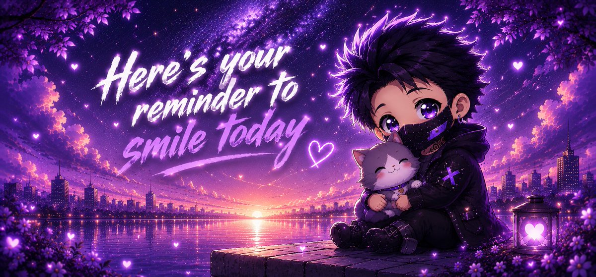 UrsTrueTwilight's tweet photo. Here's your reminder to smile today 💜💜 https://t.co/gvk0DHIntm