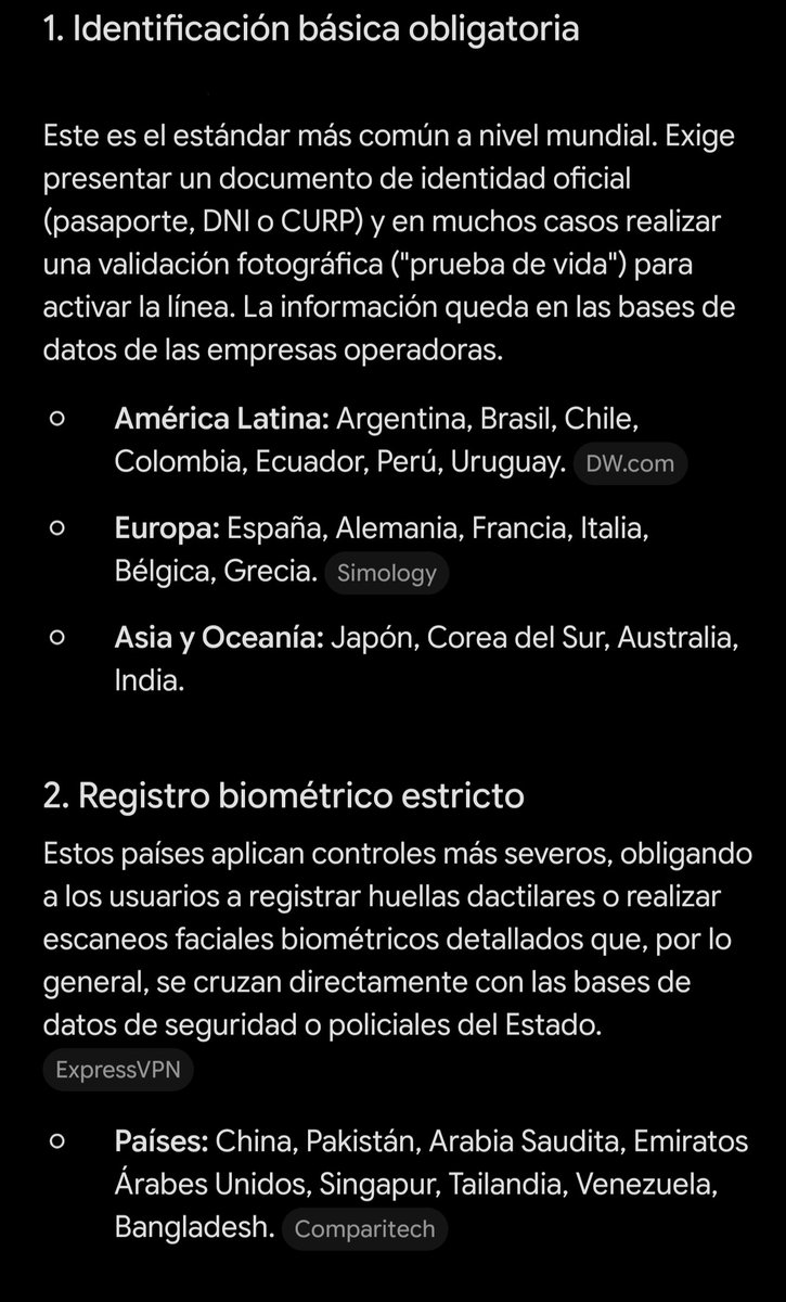 Lamanodedios666's tweet photo. @EspinosaIs18196 @noticiasrpcuu @VigiaCiudadano7 Lamento decirte que solo 9 aplican un registro con biometría de más de 150 países en el mundo y de esos 9 todos son países islámicos que buscan un control sobre lo que se publica por temas de religión y censura o son países con dictaduras. https://t.co/jOoRCHjWlR