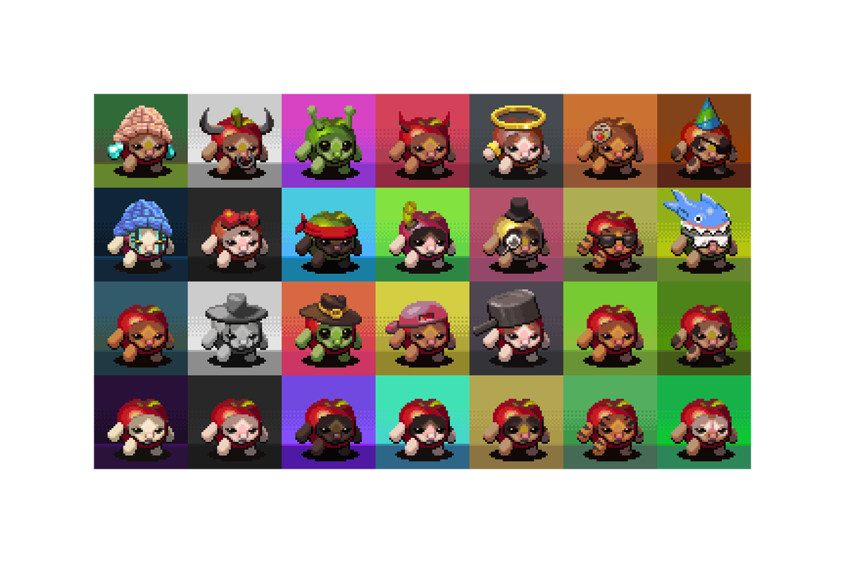 naomspr's tweet photo. yo friends, heres some progress on the pfp generator stuff. i think ill try to get it set up on the website soon and just keep updating it and stuff! :D #applecat https://t.co/y5axDava5B