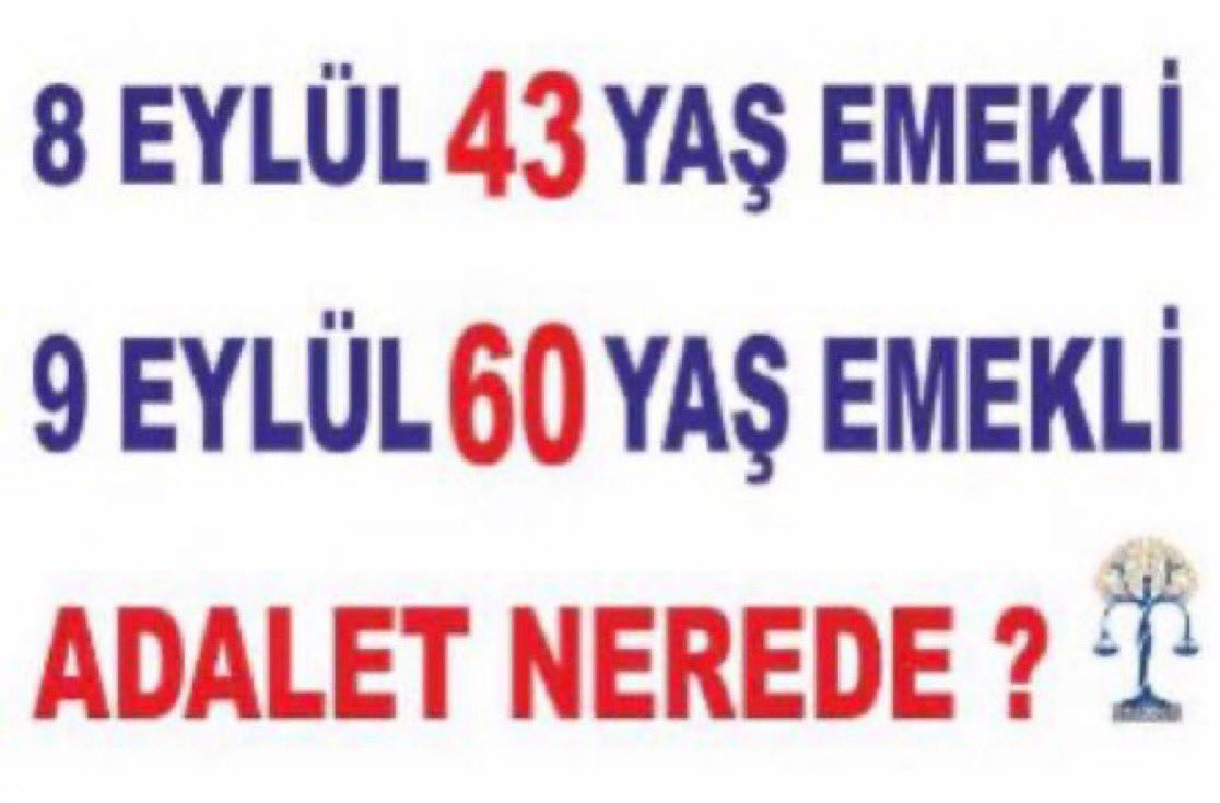 TolgaTosora's tweet photo. Derdimiz adalet!

Bir kesime NİMET olan
ötekini KÜLFET olamaz!
KADEME HAKTIR! 

Birisi 5900iş günü ile 43yaşında emekli oluyorken

Yaşça büyük kişi 9000+ iş günü ile 

17-20yıl emeklilik bekliyorsa o ülkede haktan 

hukuktan adaletten nasıl bahsedeceğiz?

@Akparti
@RTErdogan 
@isikhanvedat 
@_cevdetyilmaz 
@yilmaztunc 
@avabdullahguler 
@AvOzlemZengin 
@mustafaelitas 
@ismailgunes64
@zeybekcinihat
@zorlu77

#KademeyeHayatiAdım