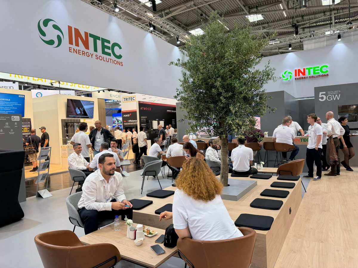 intec_energy's tweet photo. Tomorrow is the final day, and our team looks forward to welcoming you. Come and discover INTEC Energy Solutions' latest projects and expertise across #EPC, #BESS, O&amp;M services, and #ProjectDevelopment.   We’d be delighted to meet you at Hall A4, Booth 240 – Messe München https://t.co/7KAEHONDDe