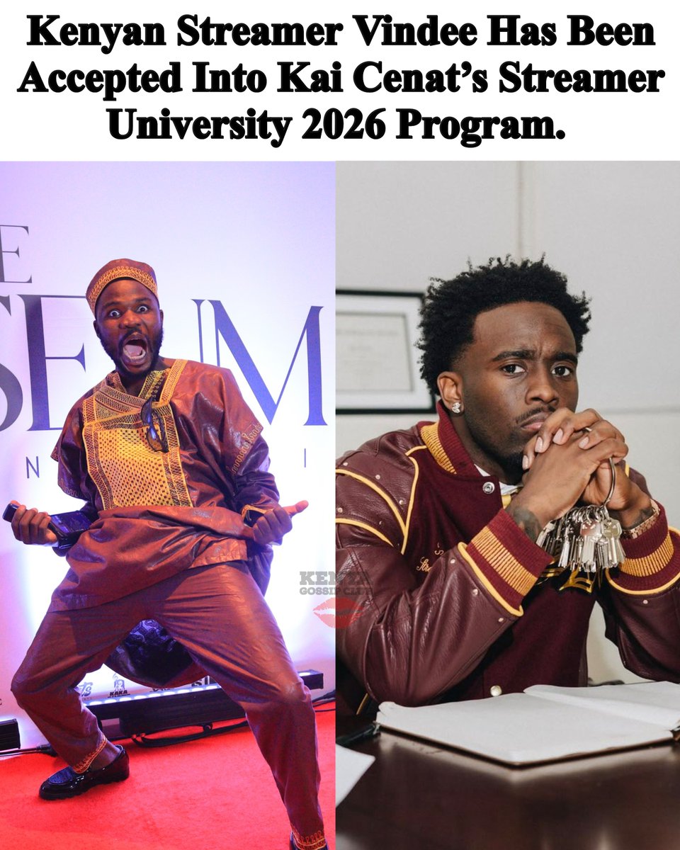 kenyagossips's tweet photo. Kenyan Streamer Vindee Has Been Accepted Into Kai Cenat’s Streamer University 2026 Program. https://t.co/dgfgv8vsAQ