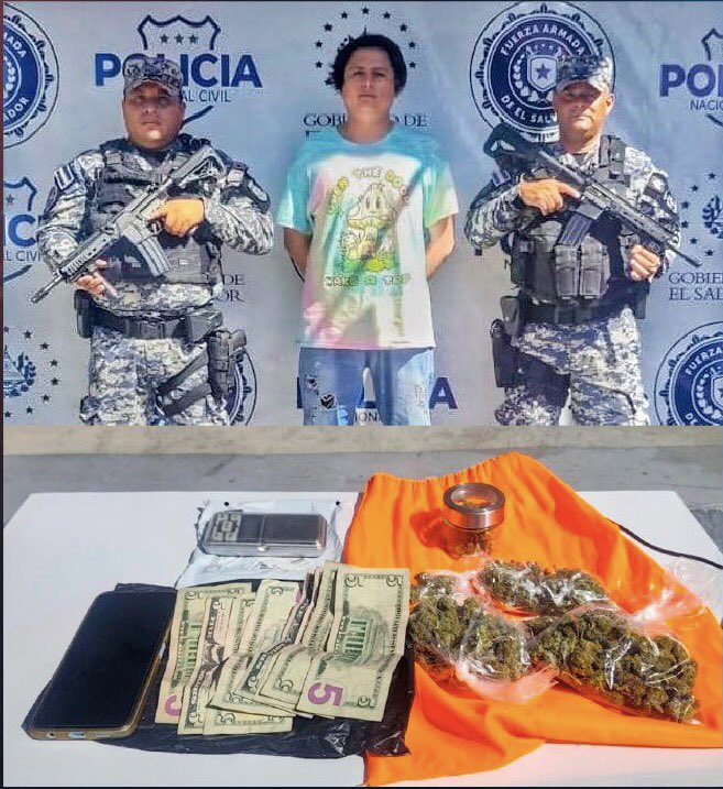 elheroeazul's tweet photo. Josué David Fernández Cortez, de 24 años, fue capturado en Soyapango, S.S Este, 

Se le incautó:

- Porciones de marihuana
- Dinero en efectivo
- Una báscula electrónica
- Un celular

Será remitido por el delito de posesión y tenencia con fines de tráfico.- https://t.co/e3M88NKgFk