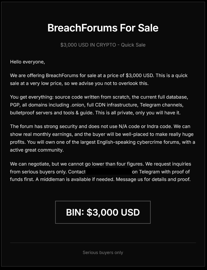 DarkWebInformer's tweet photo. Fake BreachForums finally gave up, after going through  like 10 domains getting suspended. Please just move on. https://t.co/QxBKbQhrnS