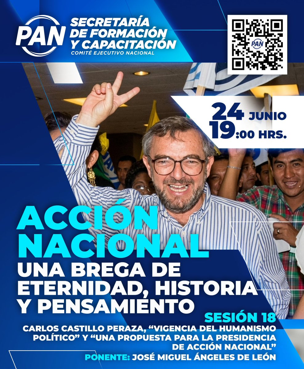 FORMACIONCENPAN's tweet photo. 🔹Continúa tu recorrido por la historia y el pensamiento de @AccionNacional en la sesión 18 de nuestro Seminario. En esta ocasión conocerás una etapa clave, marcada por la visión humanista y el liderazgo de Carlos Castillo Peraza.

Conéctate aquí: https://t.co/M0EBxnvOXB https://t.co/m4MLq2iqLy