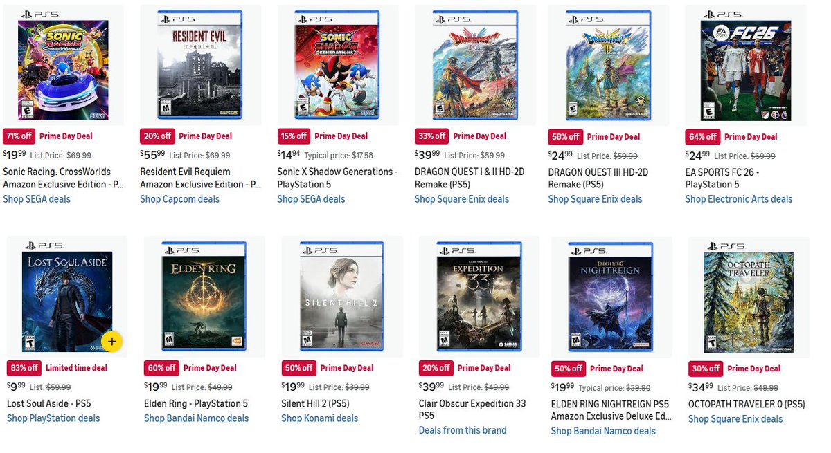 PhysicReleases's tweet photo. Amazon Prime Day Sales: https://t.co/M8gHRyUb4E #ad #NSW #PS5 https://t.co/9d0q8w9Wen