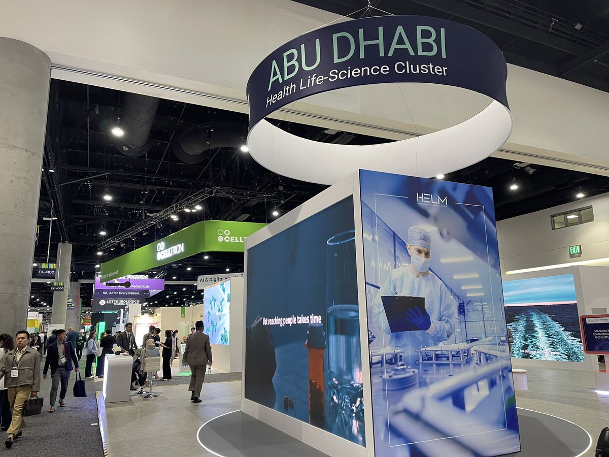GreggMastersMPH's tweet photo. .@Gil_Bashe & mois are at #AbuDhabi life sciences cluster at @IAmBiotech hoping to engage her excellency Dr. Noura Khamis Al Ghaithi an Emirati physician & healthcare executive who serves as Undersecretary of the Department of Health. #BIO2026 #PHYchat #CMIOchat #PublicHealth https://t.co/rwrd5pcYQK