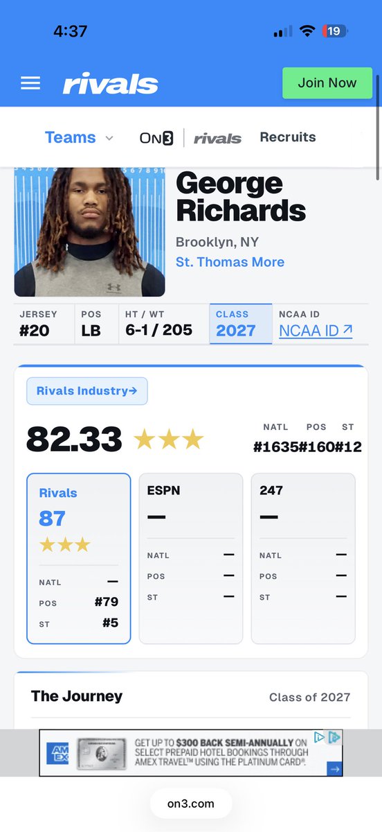 Juice_GR's tweet photo. Blessed and favored to be ranked a 3⭐️
@Coach_Ander5on @BCollierPPI @JoeMento @STMCT_Football @martin_manson3 https://t.co/bE46br4eLT