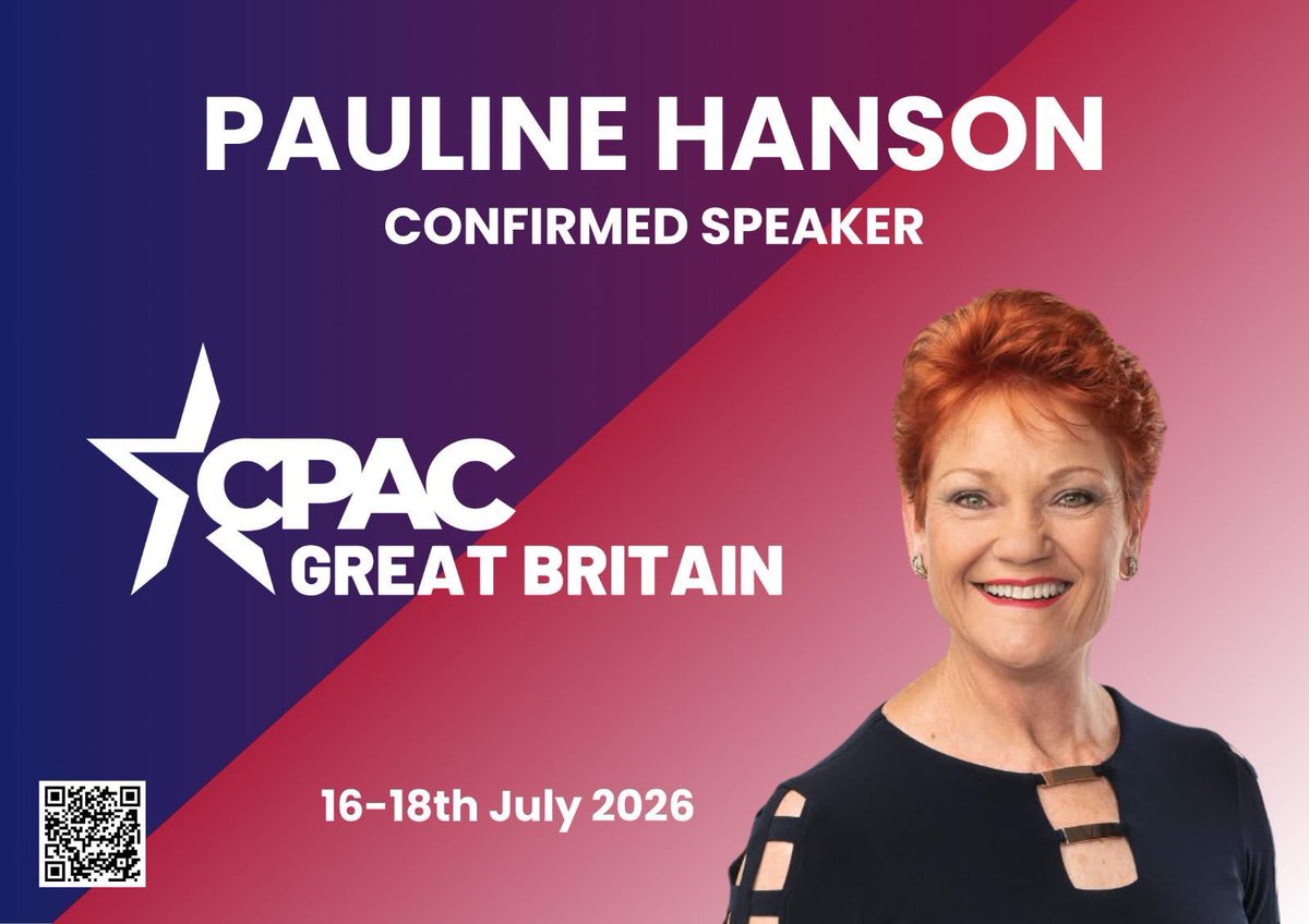 PaulineHansonOz's tweet photo. I’ll be speaking at CPAC Great Britain next month, where the Australia we know today was born.

I have always said we need to learn the lessons of other countries that are further down the path of multiculturalism and net-zero than we are.

We don’t have to make the same mistakes here in Australia.