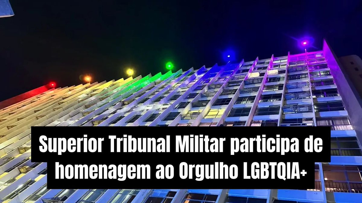 thadex_ofc's tweet photo. Supremo Tribunal Militar em homenagem ao mês do orgulho LGBTQIAP+ pintado com as cores do arco-íris. Eles estão se esforçando vai... 🏳️‍🌈 https://t.co/LWzqyt8tRK