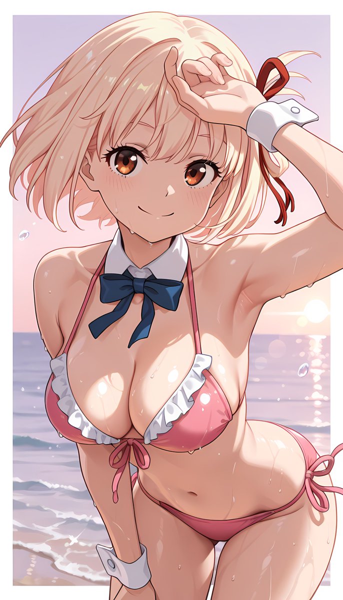 Mayui_2525's tweet photo. 錦木千束｜Nishikigi Chisato
#リコリス・リコイル

ピンクフリル水着💗

SFW illustration https://t.co/iIM5h5Bje4
