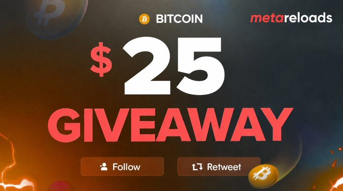 metareloads's tweet photo. 🎁$25 GIVEAWAY 🎁

1⃣ Follow @metareloads 
2⃣ Like and Retweet
3⃣ Tag 2 Friends
4⃣ Join our Discord

Ends in 48 hours. https://t.co/rxIs8oEidF