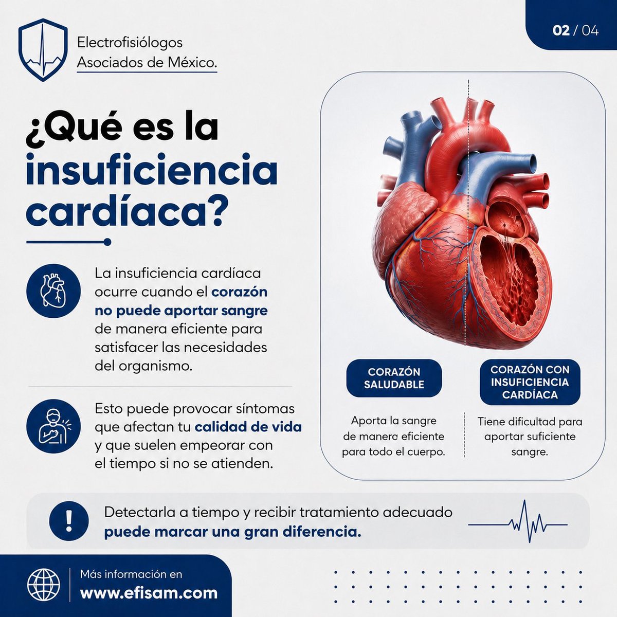 efisam_MX's tweet photo. ¿Te falta el aire al caminar, subir escaleras o realizar actividades que antes hacías sin dificultad?

Un diagnóstico oportuno permite iniciar el tratamiento correcto y prevenir complicaciones.

🌐 https://t.co/3x6CnWym0B
📩 info@efisam.com

#EFISAM #InsuficienciaCardiaca https://t.co/mepqM40j30