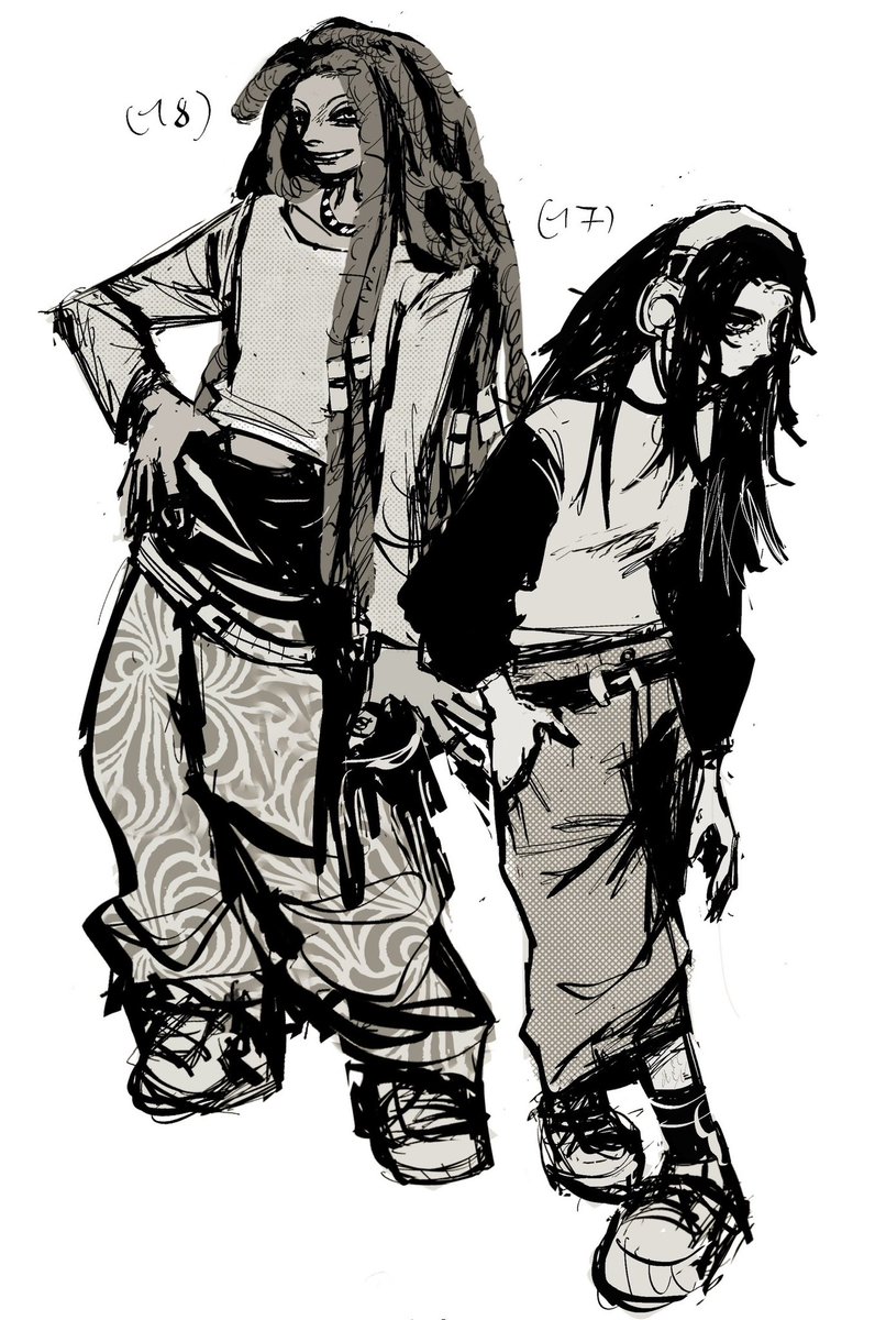 roomrobi's tweet photo. modern au something something where momoa and jabber are friendless losers at school but it's okay because they have each other (childhood bffs) #gachiakuta https://t.co/W2Jua5I8pr