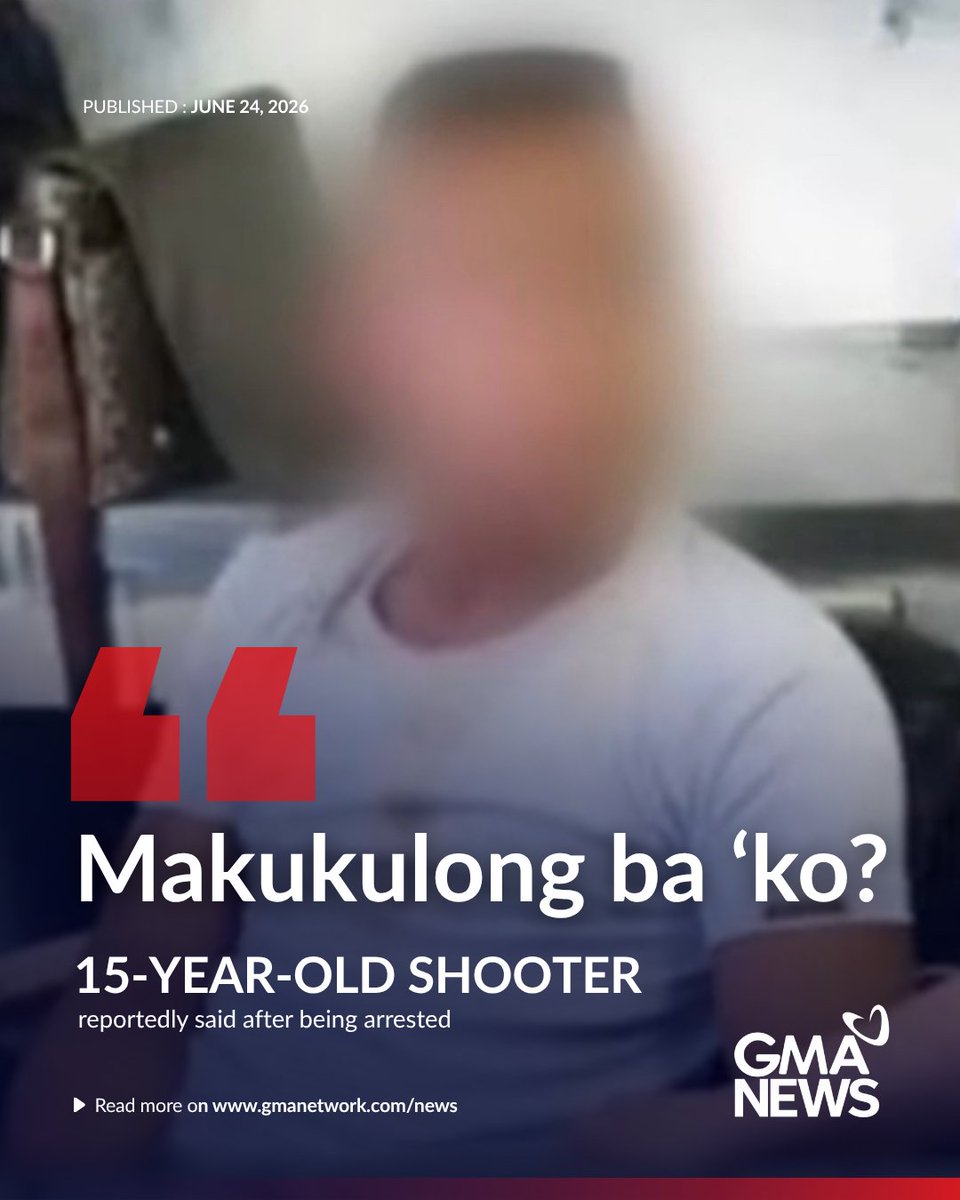 gmanews's tweet photo. Matapos maaresto, tinanong umano ng 15-anyos na nagsagawa ng pamamaril sa San Jose National High School sa Tacloban City kung makukulong ba siya.

Basahin dito ang iba pang detalye: https://t.co/5cxLbC1e2z https://t.co/jjCIYs6EzJ