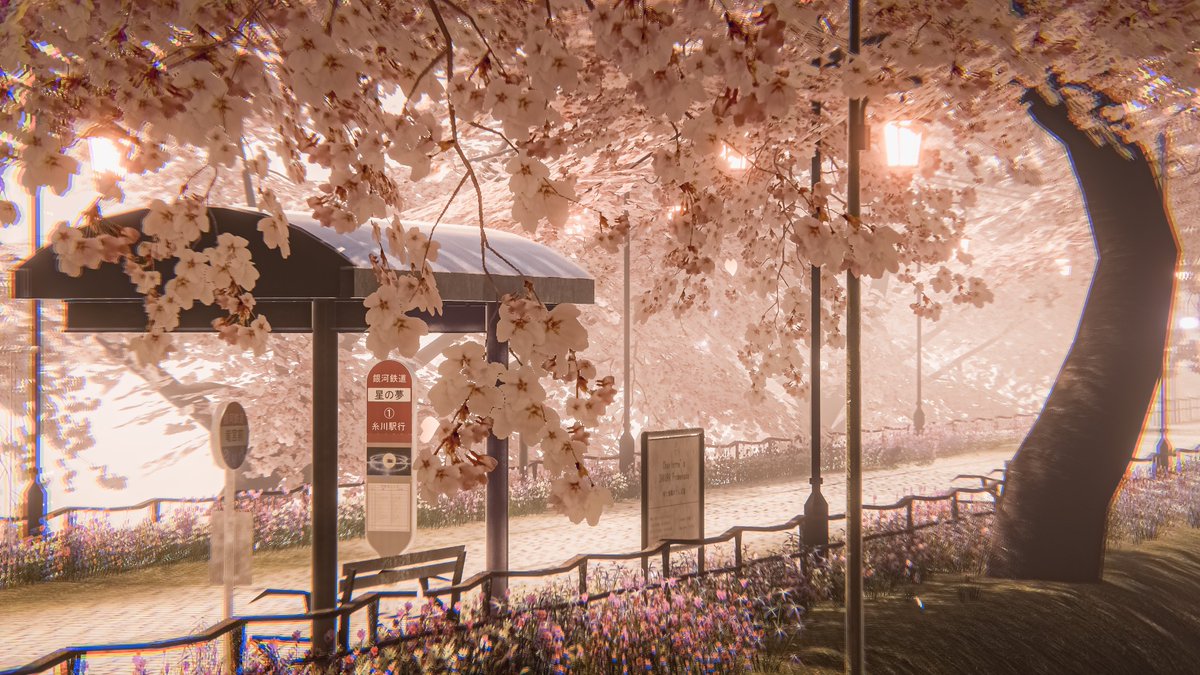 Neomance's tweet photo. Walk Down The Cherry Blossom Path
桜並木を散策する

World : Charlotte's SAKURA Promenade 桜と海風のさんぽ道
Author : Charlotte（シャル）

#VRChat_world紹介 #Neo写真 https://t.co/T5trzFeBPl